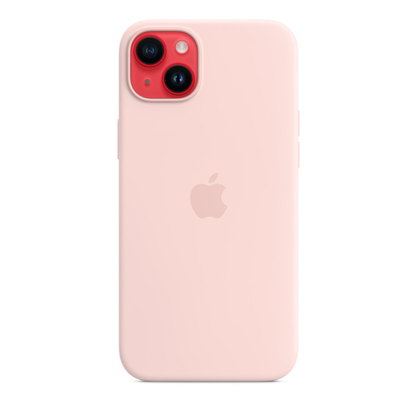 Apple iPhone 14 Plus Silicone Case with MagSafe, chalk pink