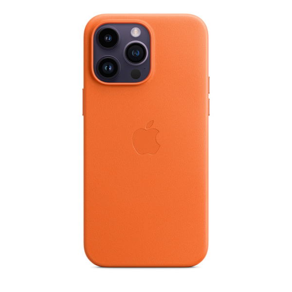 Apple iPhone 14 Pro Max Leather Case tok MagSafe-vel, Narancssárga