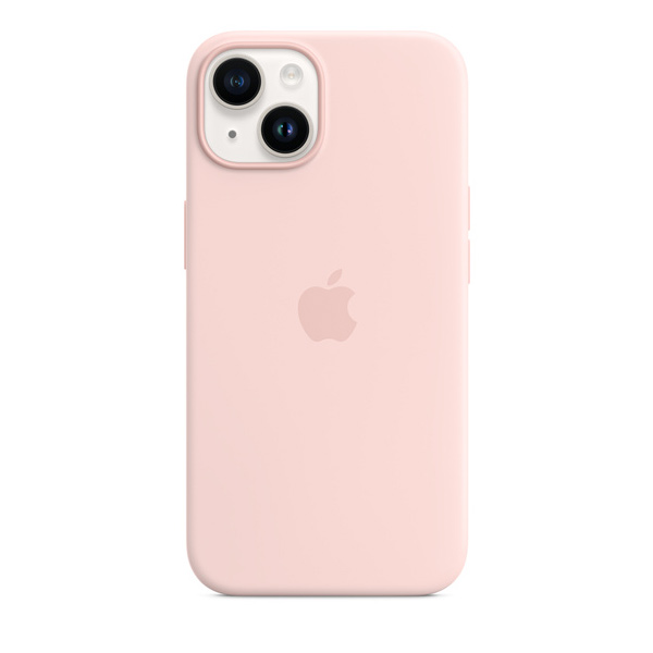 Apple iPhone 14 Silicone Case with MagSafe, chalk pink