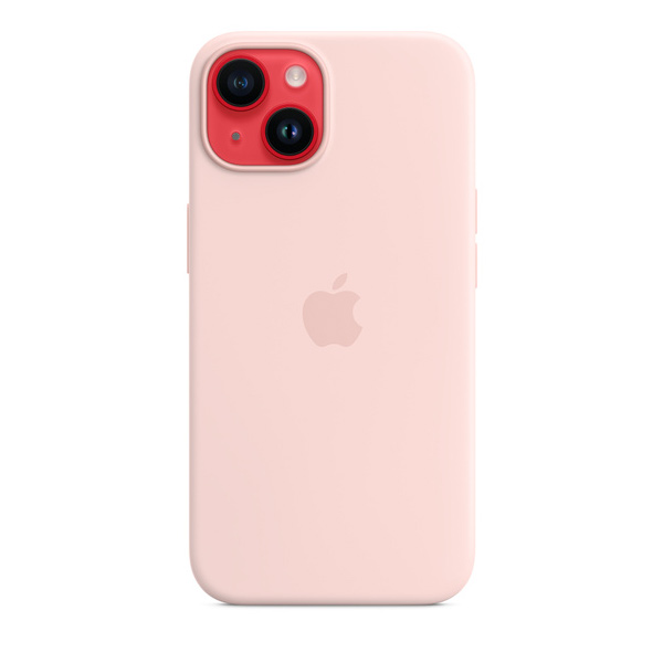 Apple iPhone 14 Silicone Case with MagSafe, chalk pink