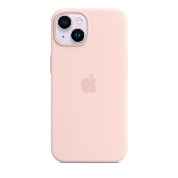 Apple iPhone 14 Silicone Case with MagSafe, chalk pink Apple iPhone 14 Silicone Case with MagSafe, chalk pink