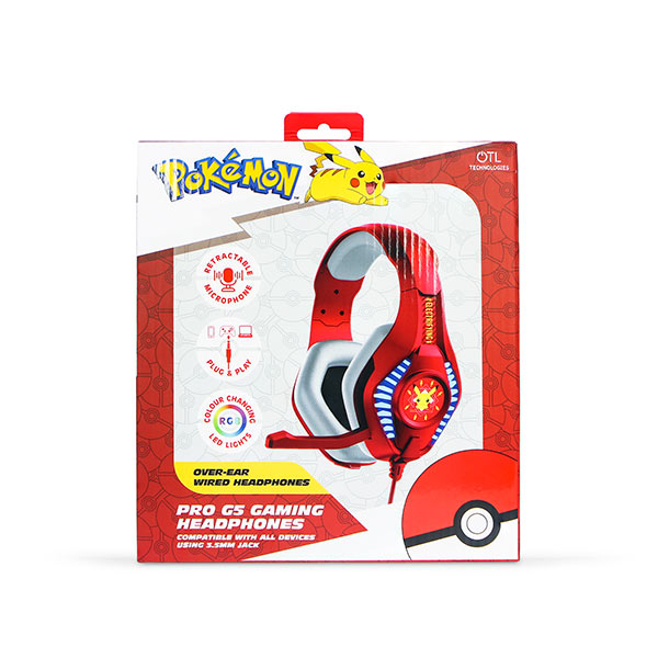 Gamer gyerekfülhallgató OTL Technologies PRO G5 Pokémon Electrifying