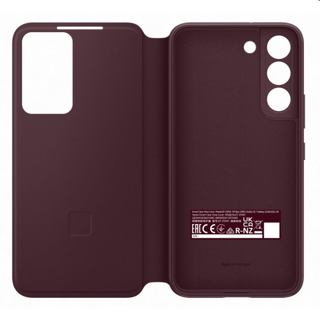 Tok Clear View Cover for Samsung Galaxy S22 Plus, burgundy Tok Clear View Cover for Samsung Galaxy S22 Plus, burgundy