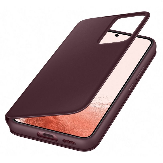 Tok Clear View Cover for Samsung Galaxy S22 Plus, burgundy