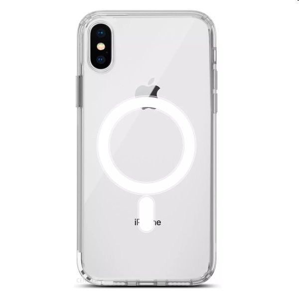 ER Case Ice Snap tok MagSafe-vel Apple iPhone XS/X számára, átlátszó