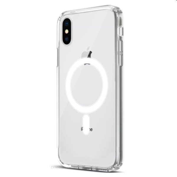 ER Case Ice Snap tok MagSafe-vel Apple iPhone XS/X számára, átlátszó