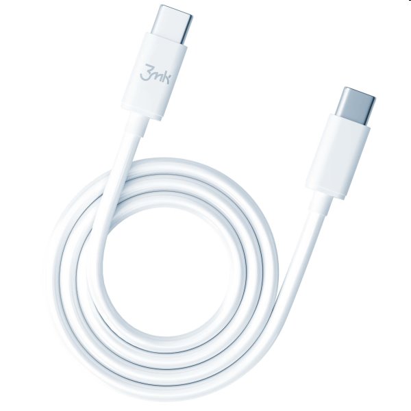 3mk Hyper kábel USB-C/USB-C 2m, 100W, fehér