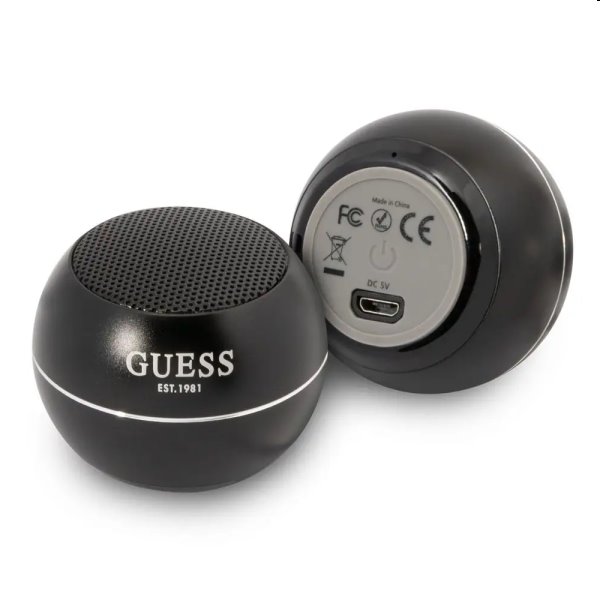 Guess Mini Bluetooth Hangszóró, fekete