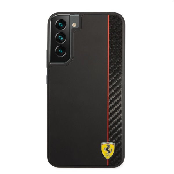 Tok Ferrari Smooth and Carbon Effect for Samsung Galaxy S22 Plus, fekete