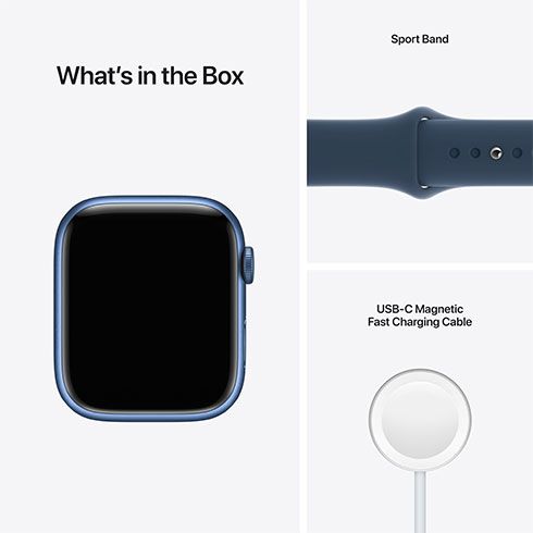 Apple Watch Series 7 GPS (45mm), blue, B osztály - használt, 12 hónap garancia Apple Watch Series 7 GPS (45mm), blue, B osztály - használt, 12 hónap garancia
