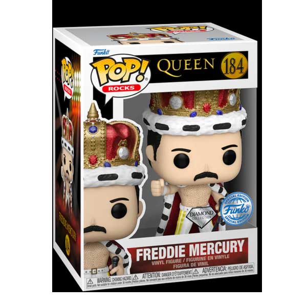 POP! Rocks: Freddie Mercury King (Queen) Diamond Special Kiadás figura