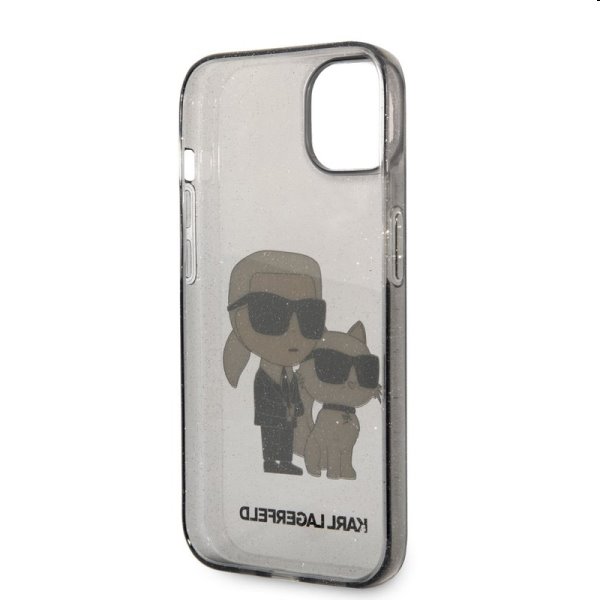 Tok Karl Lagerfeld IML Glitter Karl and Choupette NFT for Apple iPhone 14 Plus, fekete