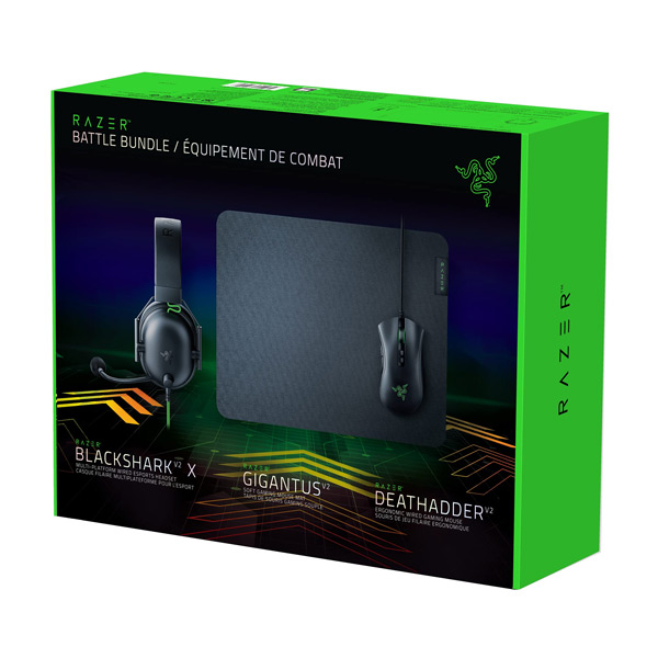 Razer Battle Bundle (BlackShark V2 X, Death Adder V2, Gigantus V2 Medium) Razer Battle Bundle (BlackShark V2 X, Death Adder V2, Gigantus V2 Medium)