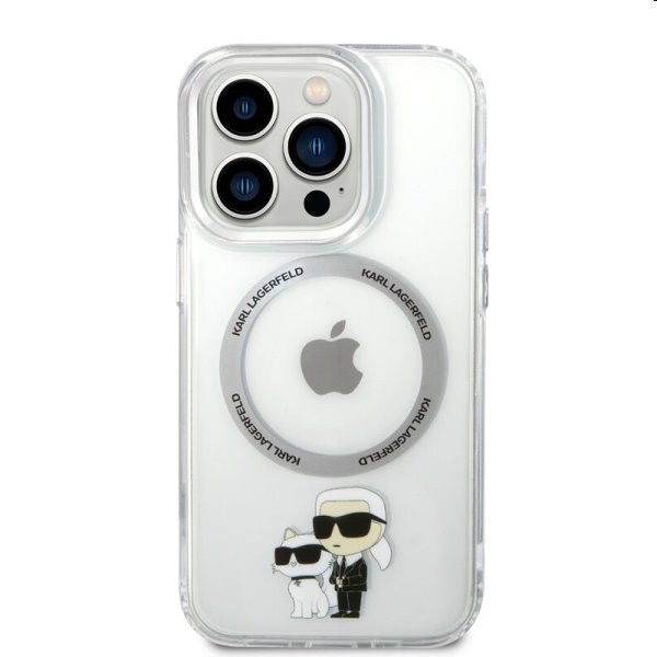 Tok Karl Lagerfeld MagSafe IML Karl and Choupette NFT for Apple iPhone 14 Pro, átlátszó