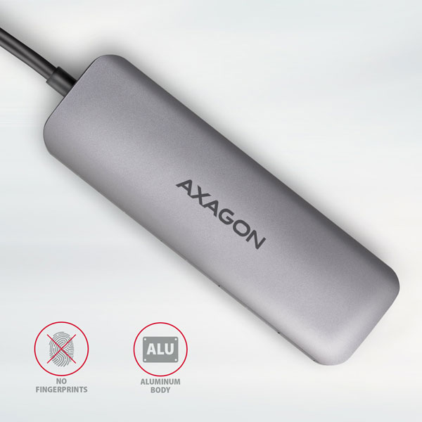 AXAGON HMC-HCR3A 3x USB-A + HDMI + SD/microSD, USB-C 3.2 Gen 1 hub, 20 cm USB-C kábel