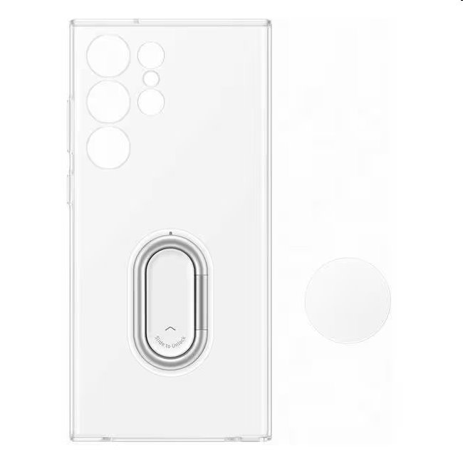 Clear Gadget tok Samsung Galaxy S23 Ultra számára, transparent (levehető fogantyúval)