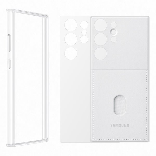 Frame Cover tok Samsung Galaxy S23 Ultra számára, fehér