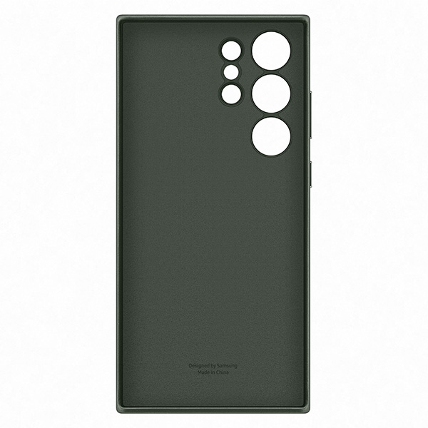 Leather Cover tok Samsung S23 Ultra számára, zöld