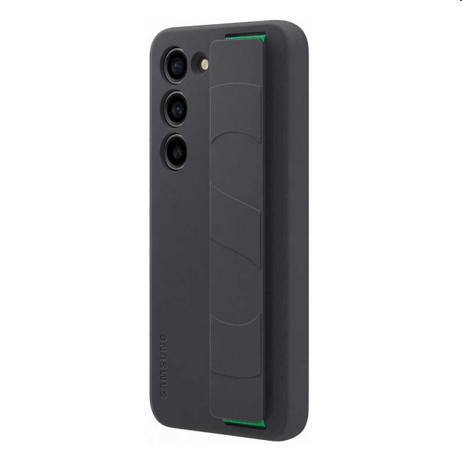 Silicone Grip Cover tok Samsung Galaxy S23 számára, fekete Silicone Grip Cover tok Samsung Galaxy S23 számára, fekete