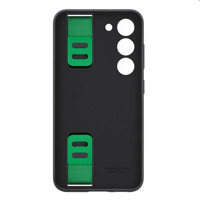 Silicone Grip Cover tok Samsung Galaxy S23 számára, fekete Silicone Grip Cover tok Samsung Galaxy S23 számára, fekete