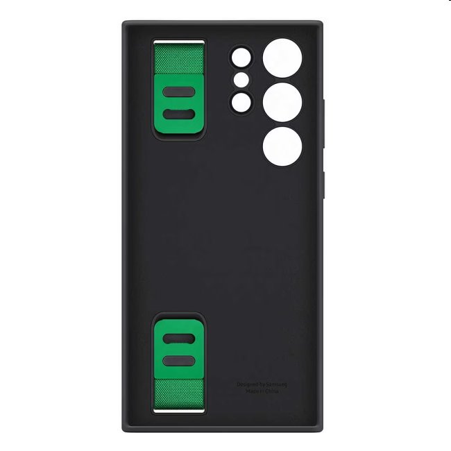 Silicone Grip Cover tok Samsung Galaxy S23 Ultra számára, Fekete Silicone Grip Cover tok Samsung Galaxy S23 Ultra számára, Fekete