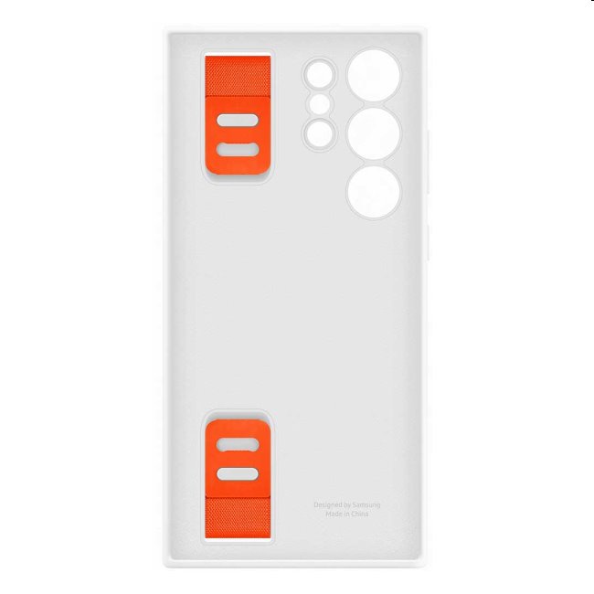 Silicone Grip Cover tok Samsung Galaxy S23 Ultra számára, fehér Silicone Grip Cover tok Samsung Galaxy S23 Ultra számára, fehér