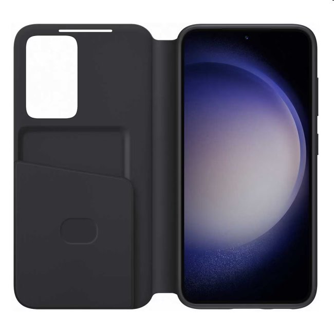 Okos View Wallet tok Samsung Galaxy S23 számára, Fekete Okos View Wallet tok Samsung Galaxy S23 számára, Fekete