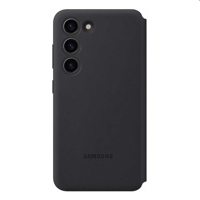 Okos View Wallet tok Samsung Galaxy S23 számára, Fekete Okos View Wallet tok Samsung Galaxy S23 számára, Fekete