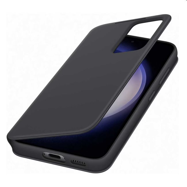 Okos View Wallet tok Samsung Galaxy S23 számára, Fekete Okos View Wallet tok Samsung Galaxy S23 számára, Fekete