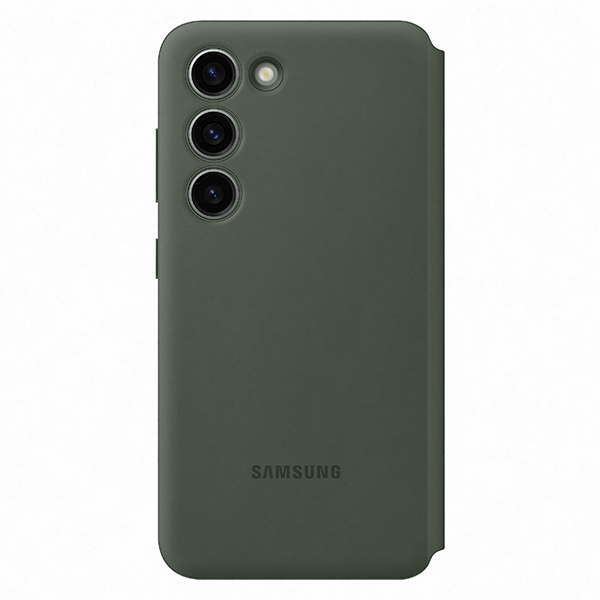 Okos View Wallet tok Samsung Galaxy S23 számára, zöld