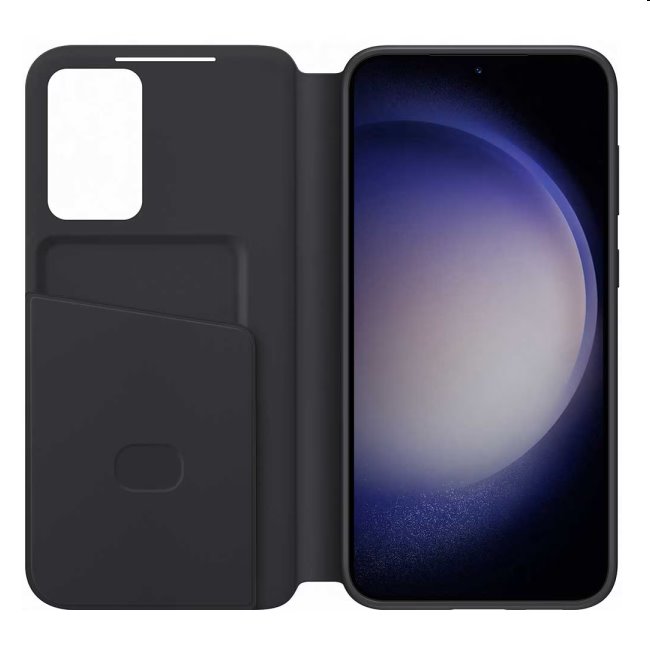 Okos View Wallet tok Samsung Galaxy S23 Plus számára, Fekete Okos View Wallet tok Samsung Galaxy S23 Plus számára, Fekete