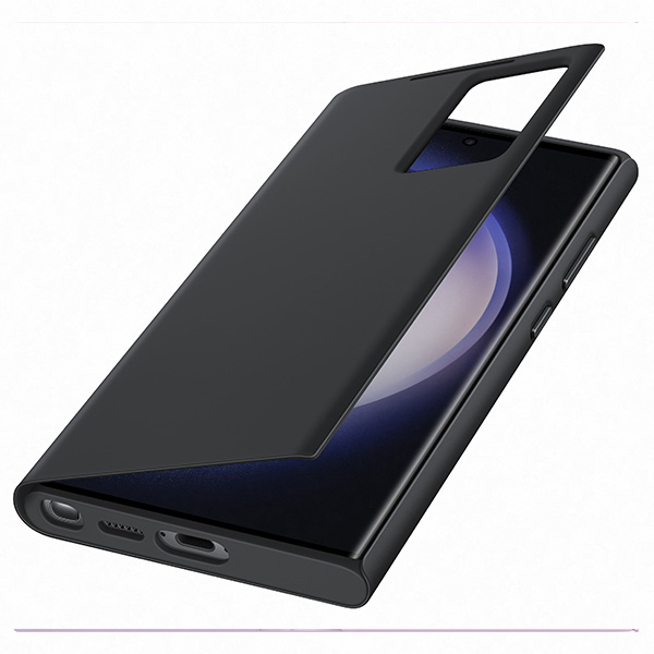 Smart View Wallet tok Samsung Galaxy S23 Ultra számára, fekete Smart View Wallet tok Samsung Galaxy S23 Ultra számára, fekete