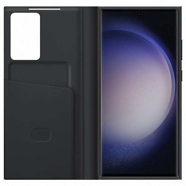Smart View Wallet tok Samsung Galaxy S23 Ultra számára, fekete Smart View Wallet tok Samsung Galaxy S23 Ultra számára, fekete