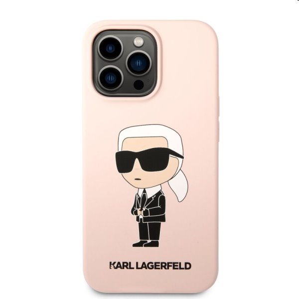 Hátlapi tok Karl Lagerfeld Liquid Silicone Ikonik NFT for Apple iPhone 13 Pro Max, rózsaszín Hátlapi tok Karl Lagerfeld Liquid Silicone Ikonik NFT for Apple iPhone 13 Pro Max, rózsaszín