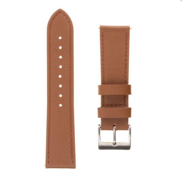 FIXED bőrszíj Quick Release 22 mm szélességgel for smartwatch, barna