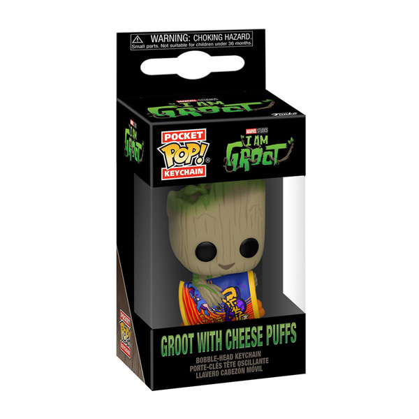POP! Groot with Cheese Puffs (Marvel) kulcstartó POP! Groot with Cheese Puffs (Marvel) kulcstartó