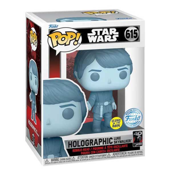 POP! Holographic Luke Skywalker (Star Wars) Special Kiadás (Világít a sötétben) figura
