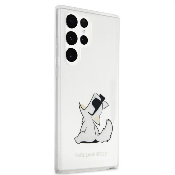 Karl Lagerfeld PC/TPU Choupette Eat tok Samsung Galaxy S23 Ultra számára, átlátszó Karl Lagerfeld PC/TPU Choupette Eat tok Samsung Galaxy S23 Ultra számára, átlátszó