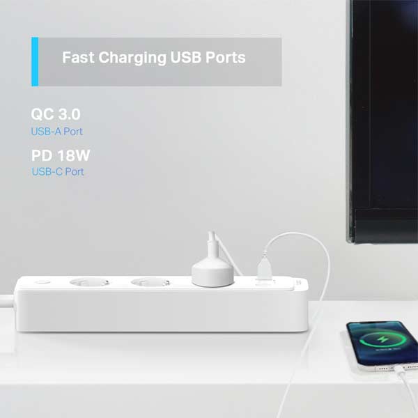 tp-link Tapo P300, Wi-Fi intelligens elosztó, 3-port