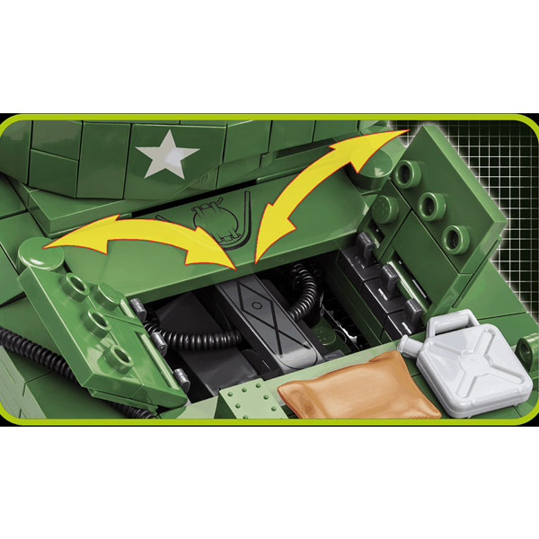 Cobi World War II Sherman M4A3E2 Jumbo tank
