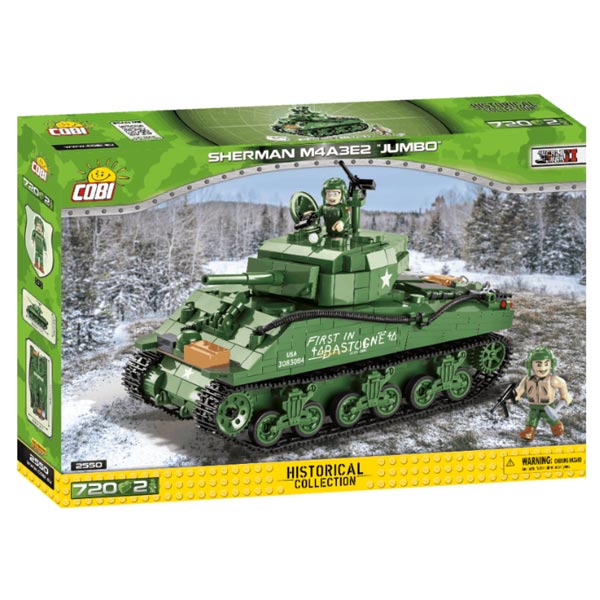 Cobi World War II Sherman M4A3E2 Jumbo tank