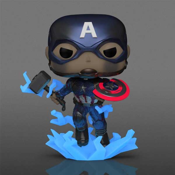 POP! Avengers Endgame: Captain America (Marvel) Metallic Special Kiadás (Világít a sötétben) figura