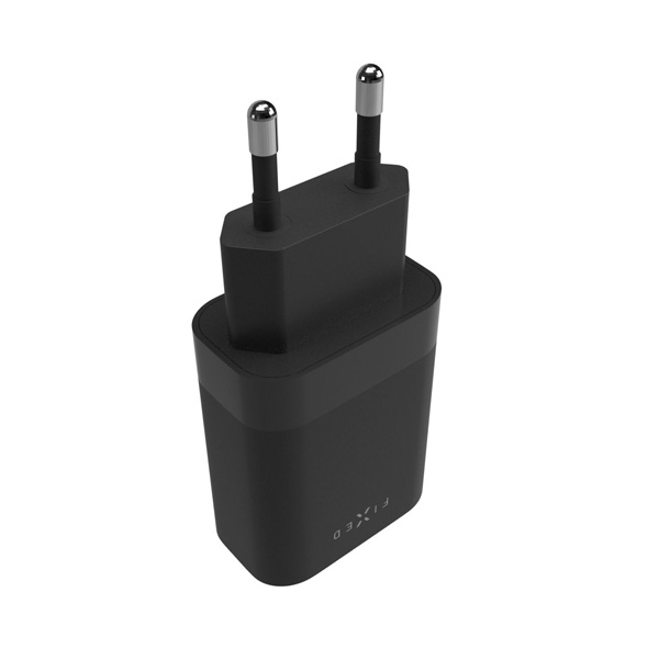 FIXED Hálózati töltő 2x USB-C, PD, 35W, fekete