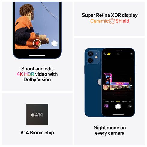 Apple iPhone 12 Mini, 128GB | Kék, C osztály - használt, 12 hónap garancia Apple iPhone 12 Mini, 128GB | Kék, C osztály - használt, 12 hónap garancia