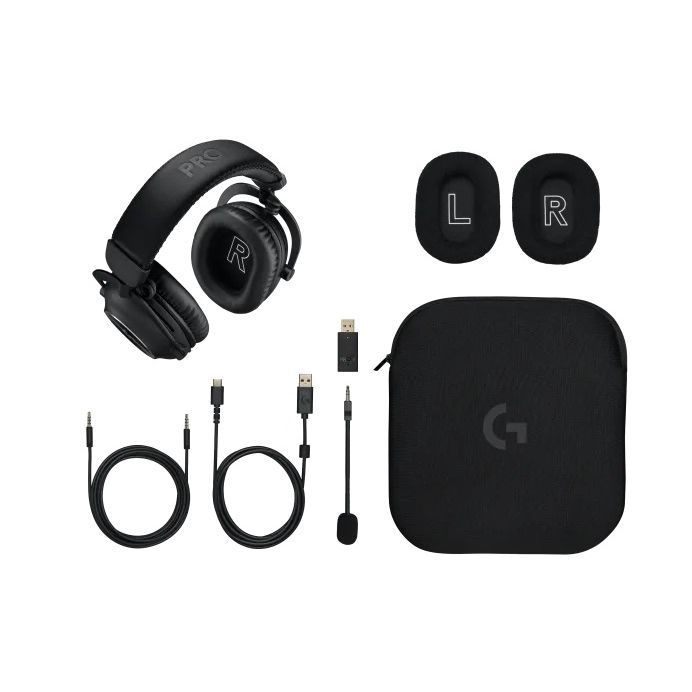 Logitech G PRO X 2 LIGHTSPEED - vezeték nélküli gamer fejhallgató - fekete