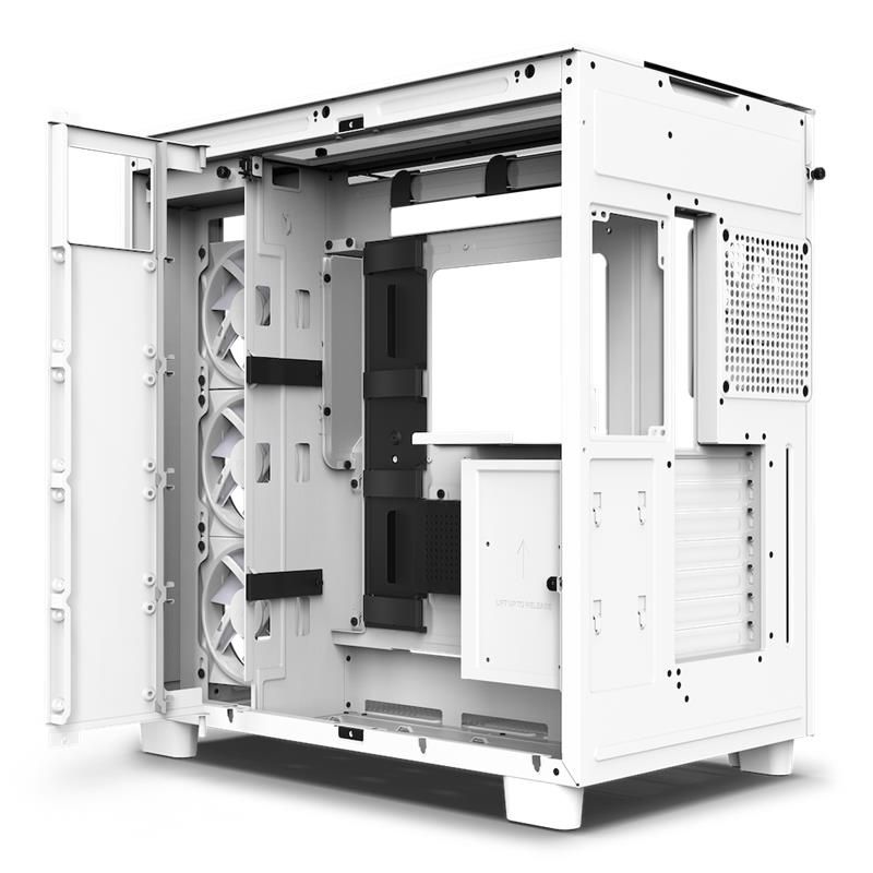 NZXT case H9 Elite / 3xRGB 120 mm / 1x 120mm fan / glass / RGB&fan controler / white