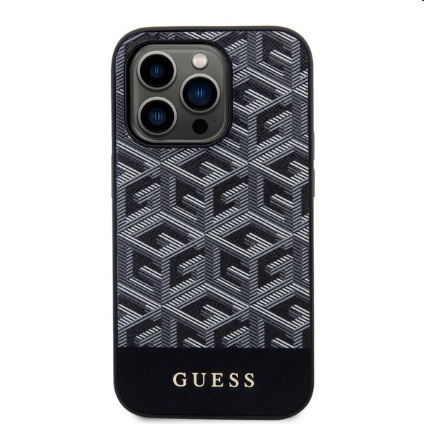 Guess PU G Cube MagSafe tok Apple iPhone 13 Pro Max számára, fekete Guess PU G Cube MagSafe tok Apple iPhone 13 Pro Max számára, fekete