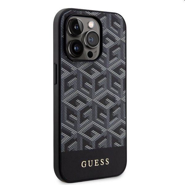 Guess PU G Cube MagSafe tok Apple iPhone 13 Pro Max számára, fekete Guess PU G Cube MagSafe tok Apple iPhone 13 Pro Max számára, fekete