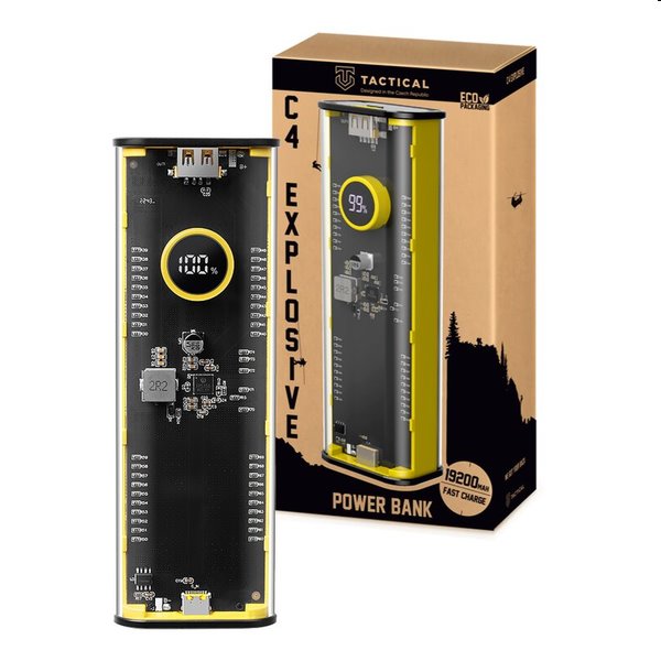 Tactical Powerbank C4 Explosive 19200mAh, sárga
