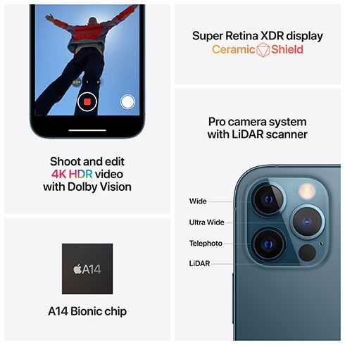 Apple iPhone 12 Pro 256GB, pacific kék, C osztály - használt, 12 hónap garancia Apple iPhone 12 Pro 256GB, pacific kék, C osztály - használt, 12 hónap garancia